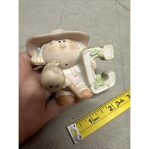 Vintage Bumpkins Porcelain Little Girl And‎ Letter "C"